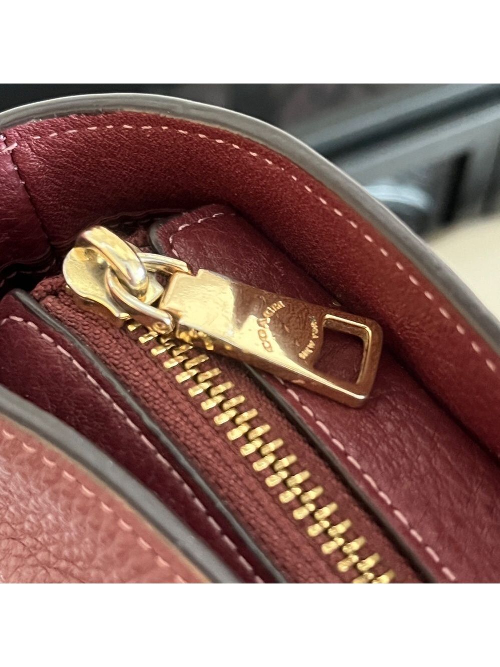 Vintage Leather Coach Handbag - Picture 8 of 16